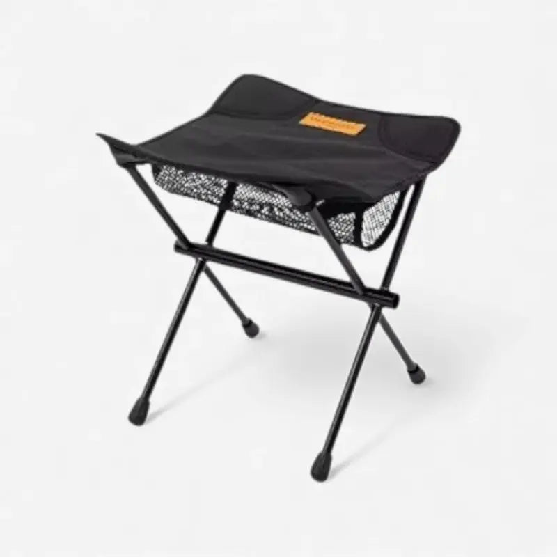 Portable Outdoor Stool – Foldable Camping Seat with Mesh Organizer
