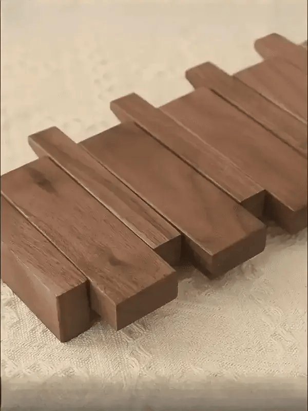 Coat Rack for Wall – Solid Wood with Piano Key Style in 3 Colors