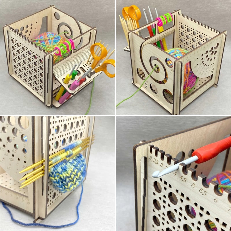 Tangle-Free Crafting Organizer for Needles, Scissors & Accessories