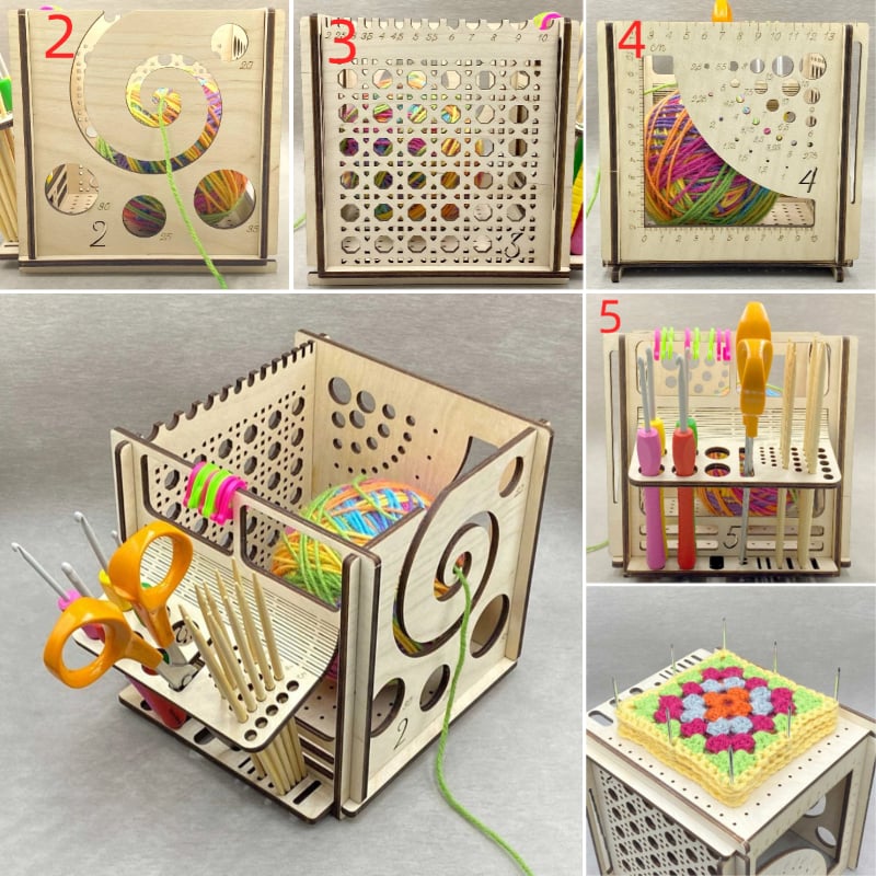 Tangle-Free Crafting Organizer for Needles, Scissors & Accessories