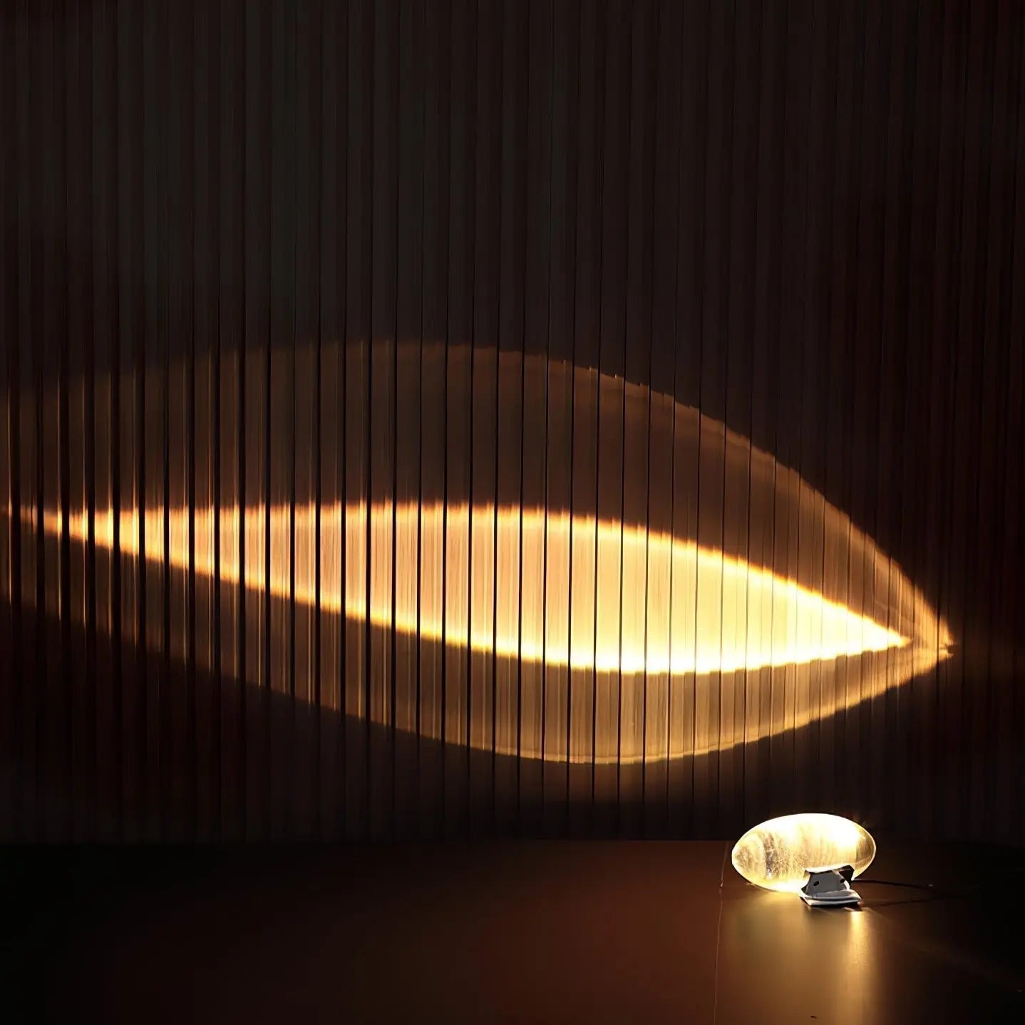 Arc-Shaped Crystal Light Fixture – Soft Glow for Any Space