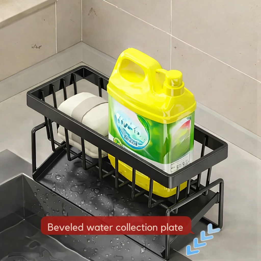 Stainless Steel Kitchen Sink Organizer with Towel Holder