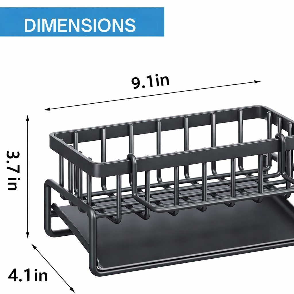 Stainless Steel Kitchen Sink Organizer with Towel Holder