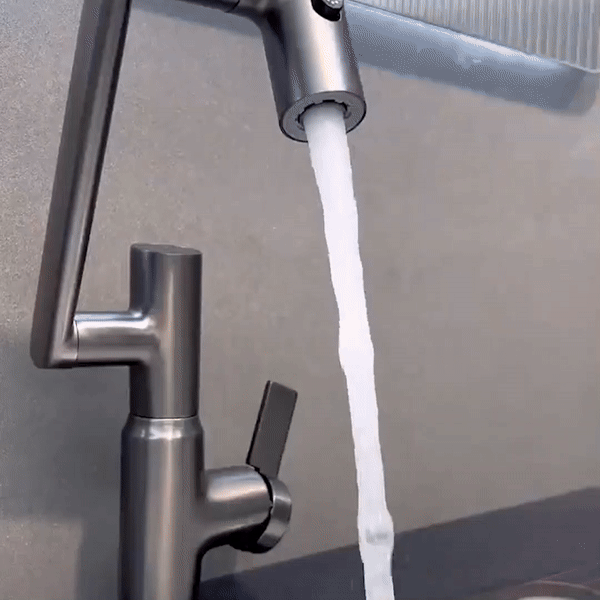 360° Swivel Kitchen Faucet | Adjustable Height | Temperature Display