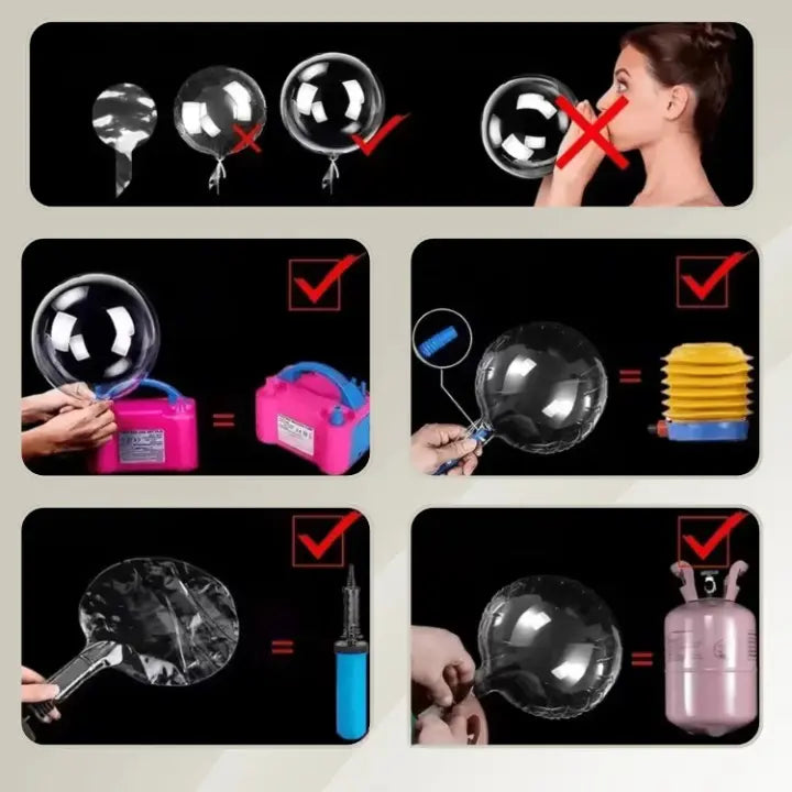 Warm White LED Balloon Lights