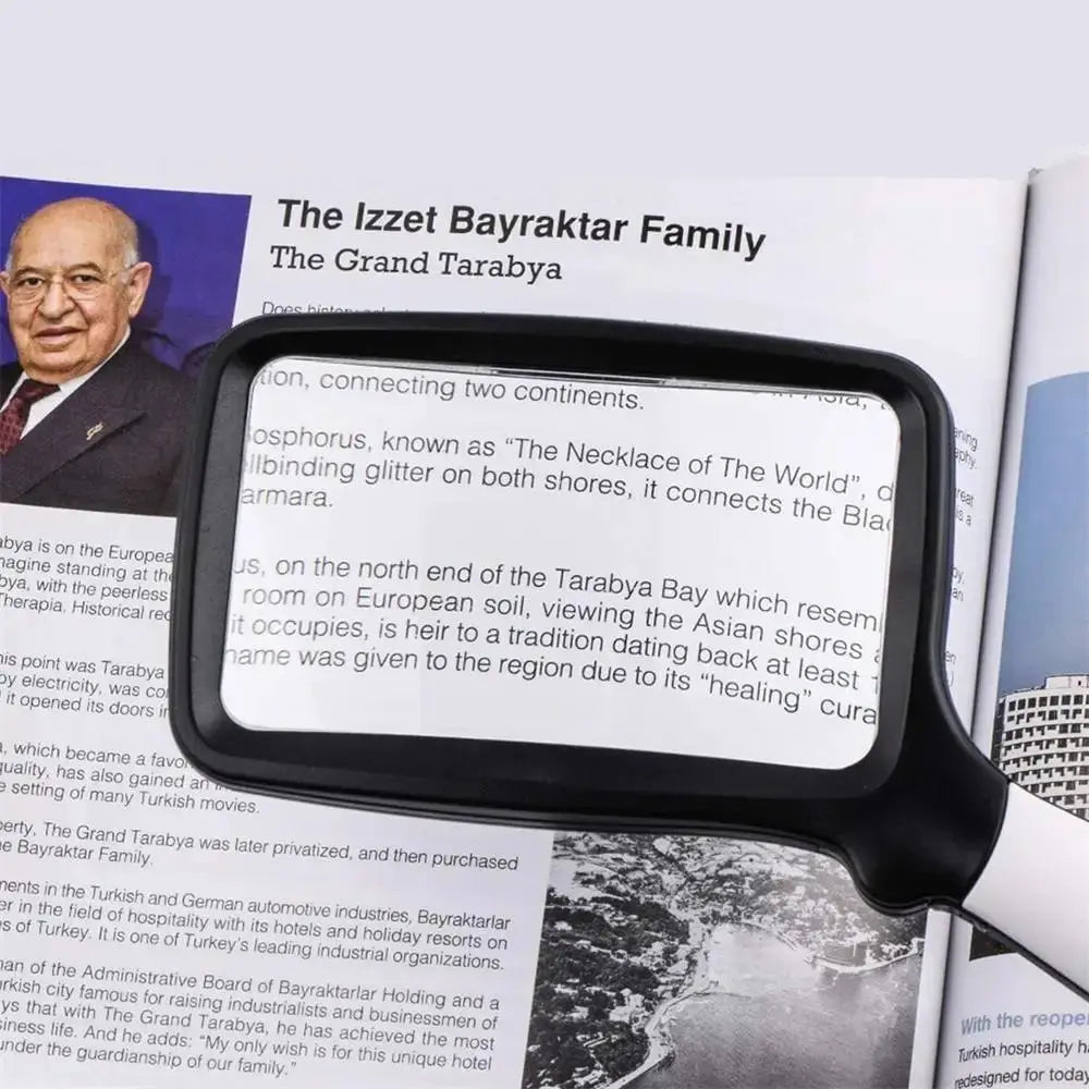 Handheld LED Magnifying Glass for Easy and Clear Reading of Small Text