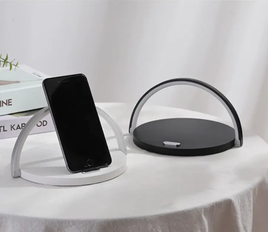 Dimmable LED Nightstand Lamp with Wireless Charging Feature