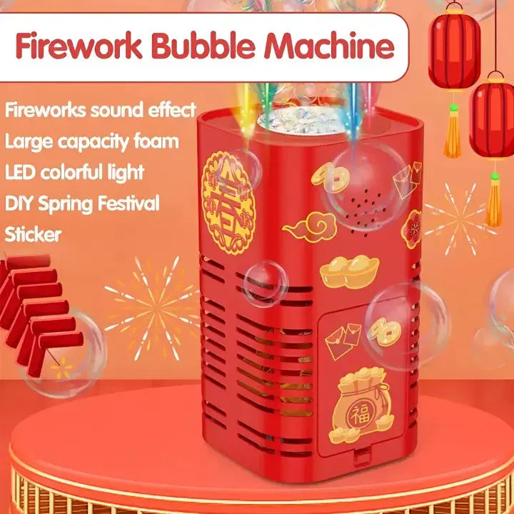 Battery-Powered Bubble Machine with LED Light Effects for Outdoors