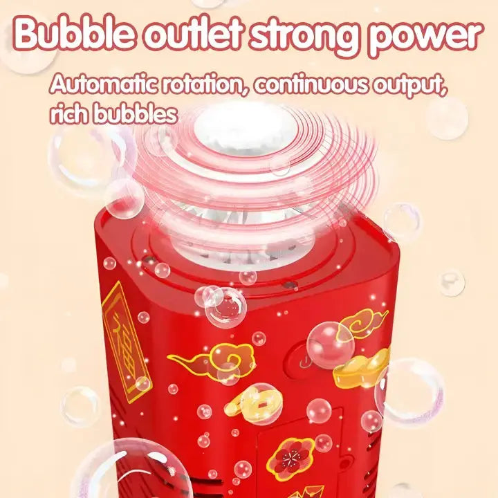 Battery-Powered Bubble Machine with LED Light Effects for Outdoors