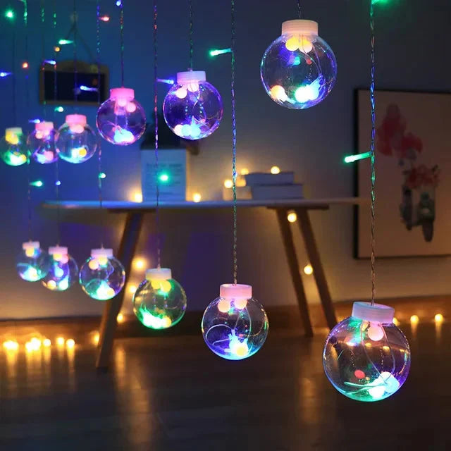 Waterproof Outdoor String Lights with Solar LED Bulbs