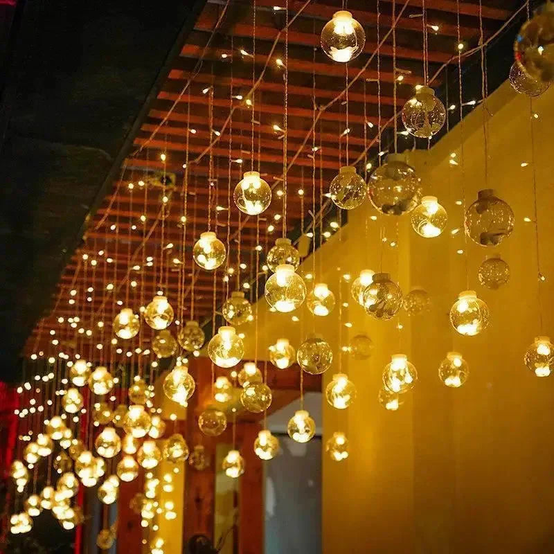 Waterproof Outdoor String Lights with Solar LED Bulbs