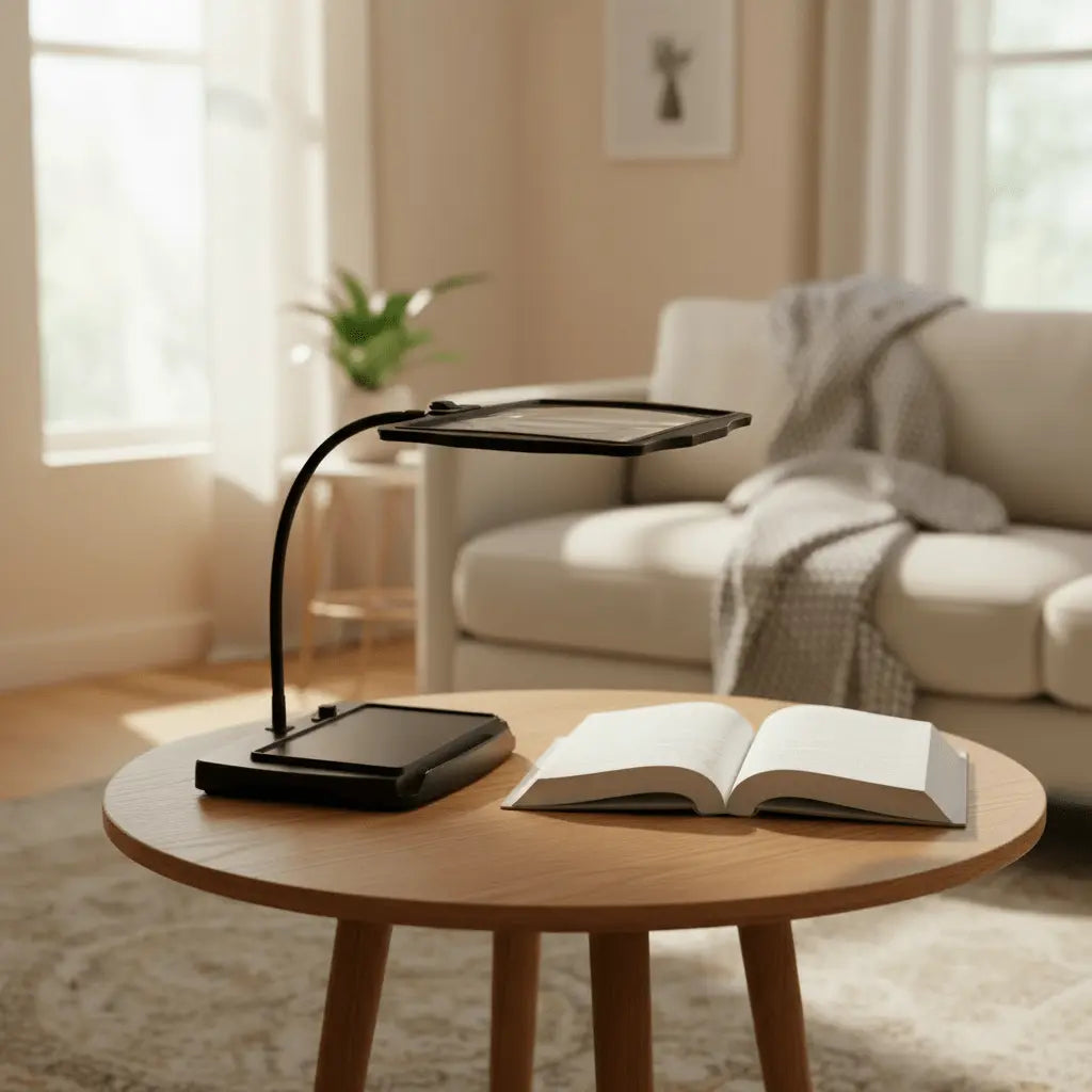 Hands-Free Magnifying Lamp with LED for Reading and Precision Tasks