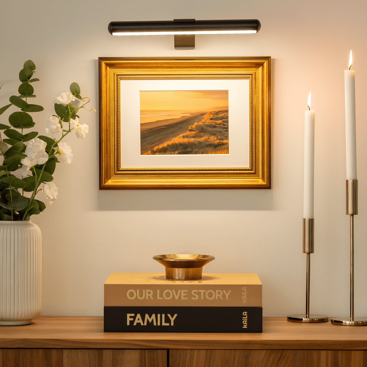 Dimmable LED Wall Light | Rechargeable Metal Design | Decorative Lighting