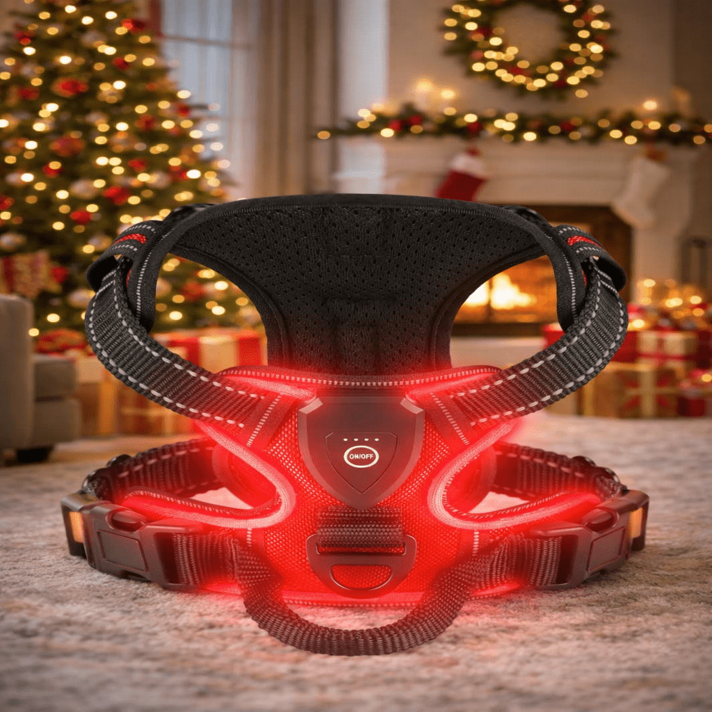 Illuminated Dog Harness for Safe Nighttime Adventures