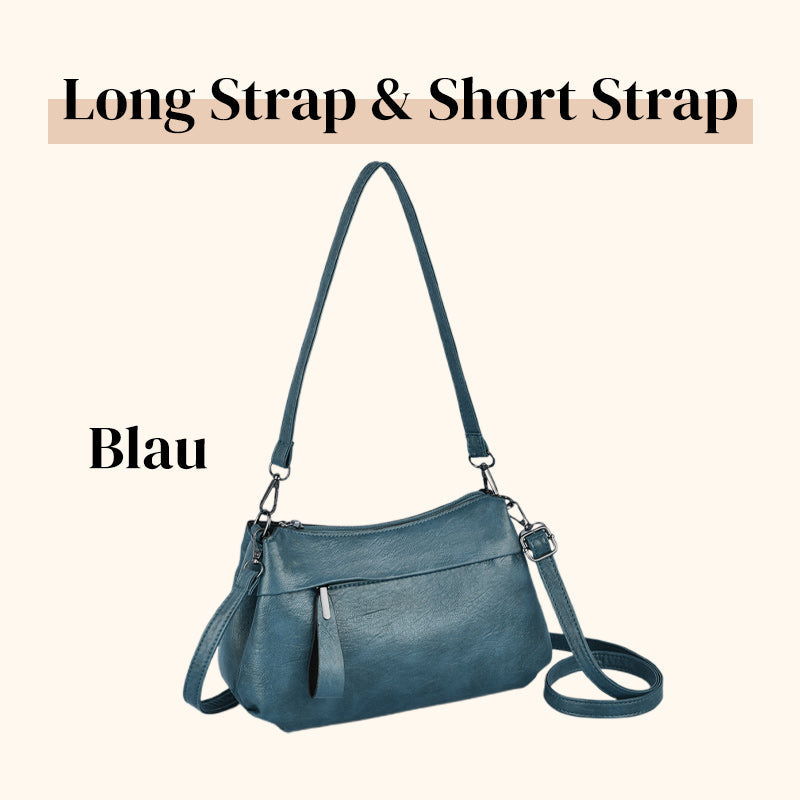 Adjustable Strap Faux Leather Shoulder Bag