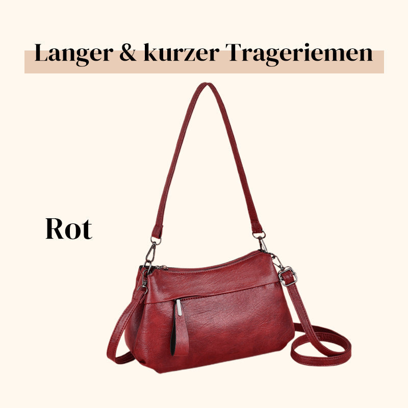Adjustable Strap Faux Leather Shoulder Bag
