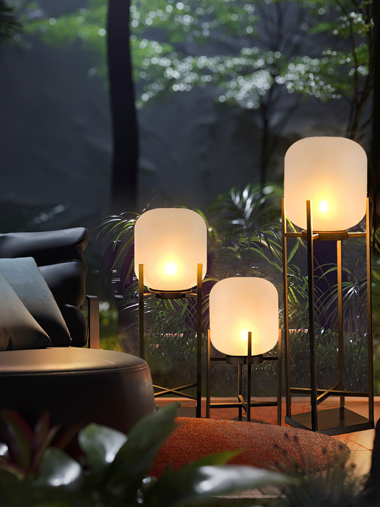 Outdoor Solar Lantern Floor Lamp for Garden Lighting