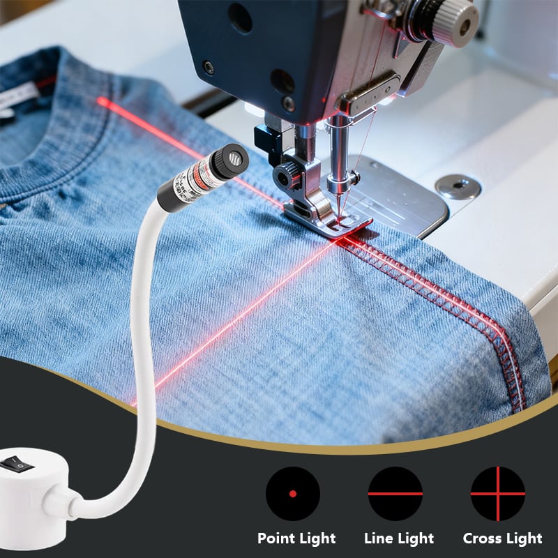 Laser Sewing Aid with Magnetic Base for Accurate Alignment