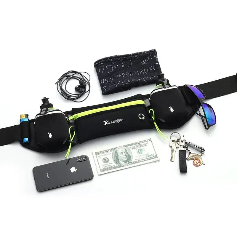 Hands-Free Hip Bag with Water Bottles for Running