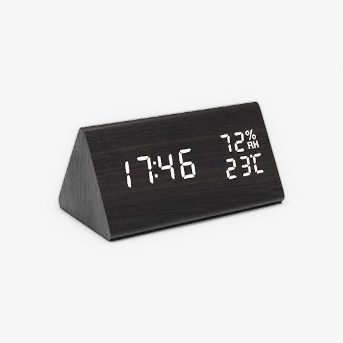LED Display Wooden Alarm Clock – Digital Timekeeper