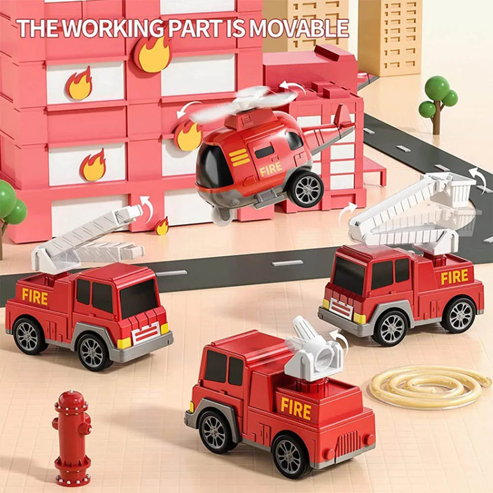Children's Double-Decker Toy Car Transporter with Light and Sound