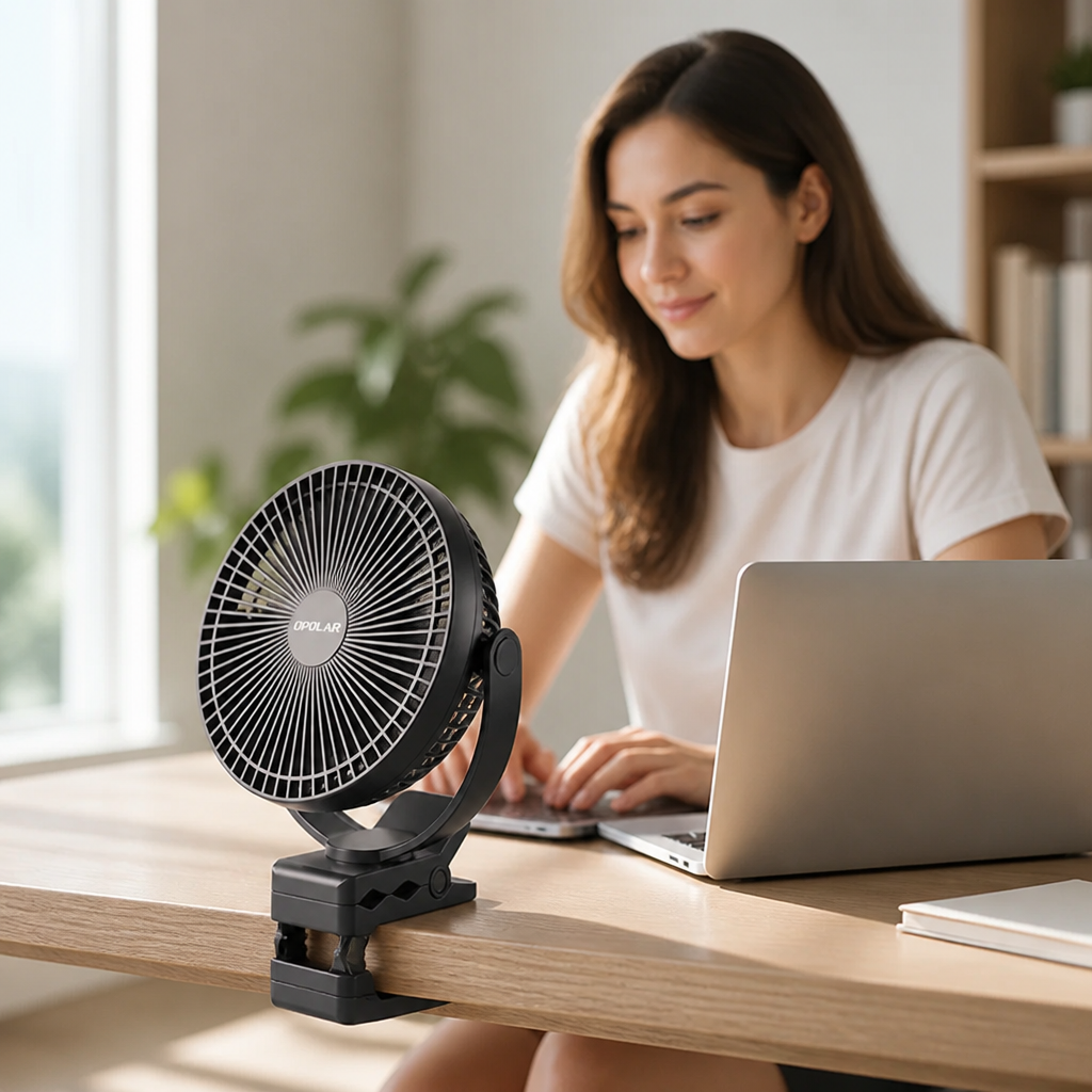 10,000mAh USB-C Rechargeable Clip Fan