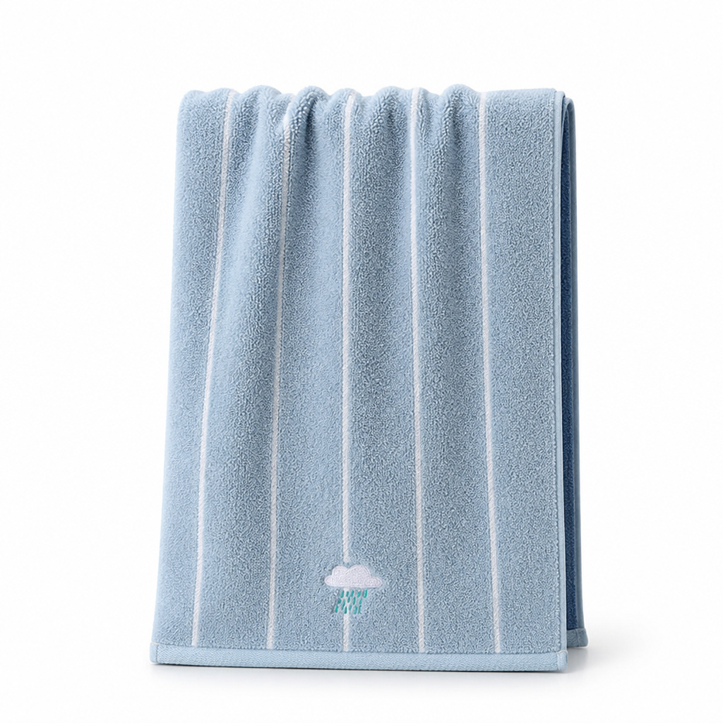 100% Cotton Striped Soft & Absorbent Bath Towel