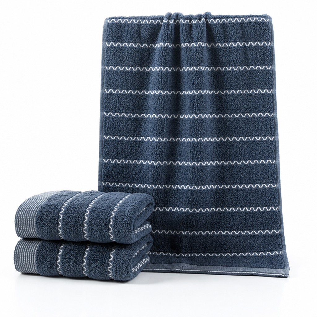 100% Cotton Striped Soft & Absorbent Bath Towel