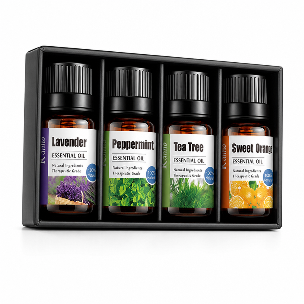 100% Pure Aromatherapy Essential Oil Kit (4 x 10 ml)
