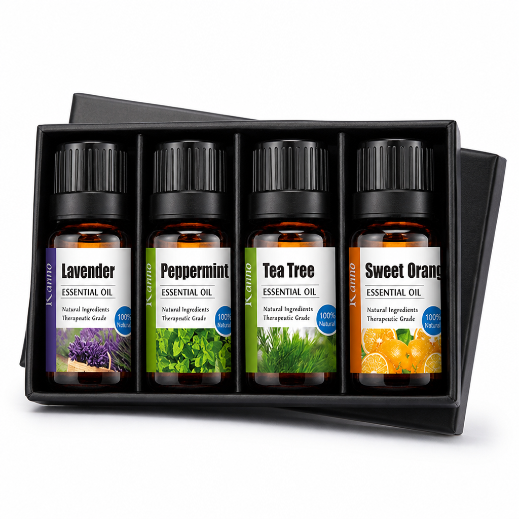 100% Pure Aromatherapy Essential Oil Kit (4 x 10 ml)