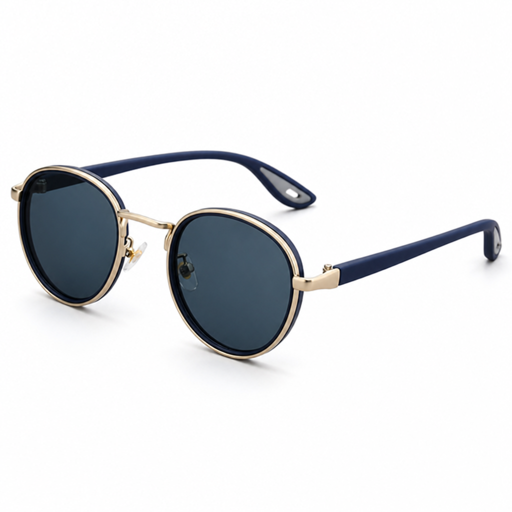 100% UV-Blocking Crystal-Clear Round Sunglasses