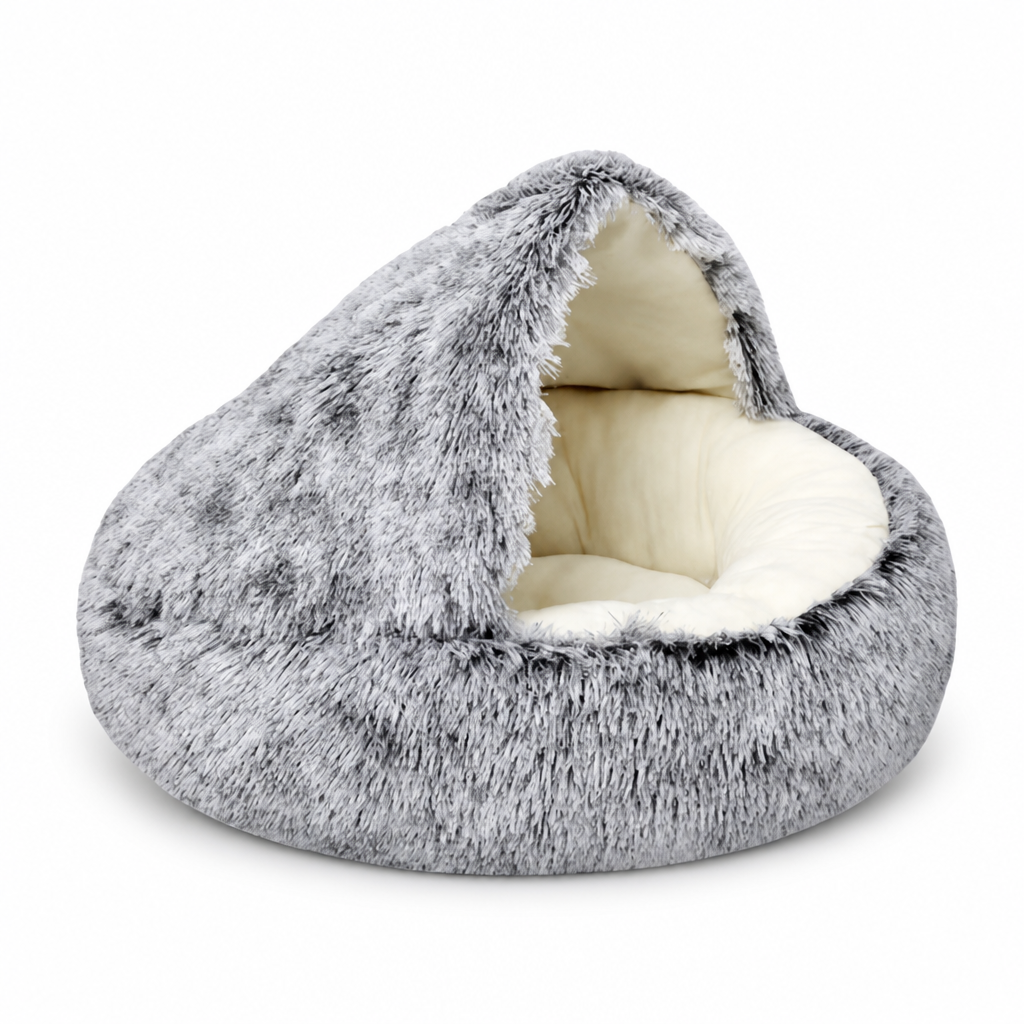 2-In-1 Plush Dog Bed (Machine-Washable, Non-Slip Base)