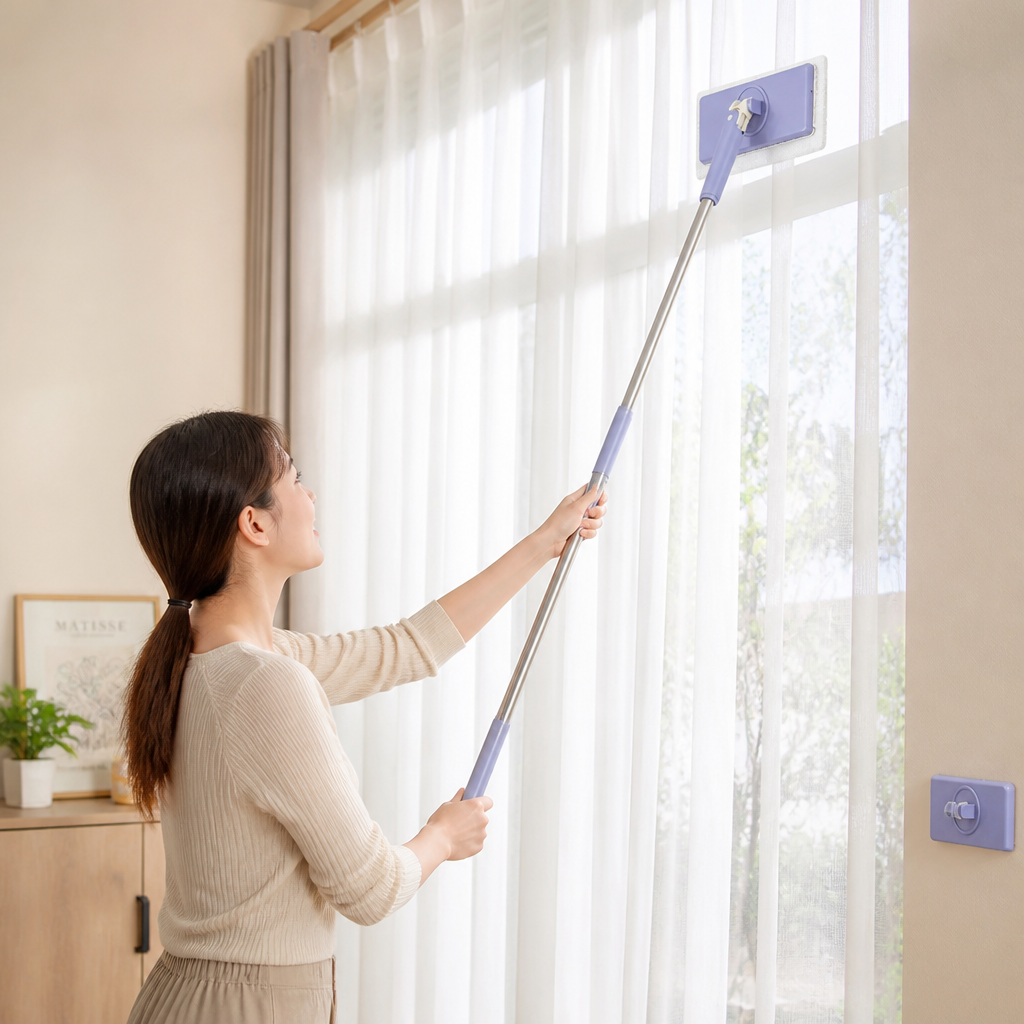 360° Rotating Hands-Free Mini Mop (Space-Saving Wall Mount)