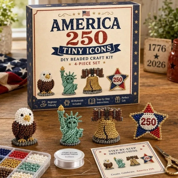 3D Bead Craft Kit Beginner-Friendly Set of 4 Animals Includes Tools & Instructions