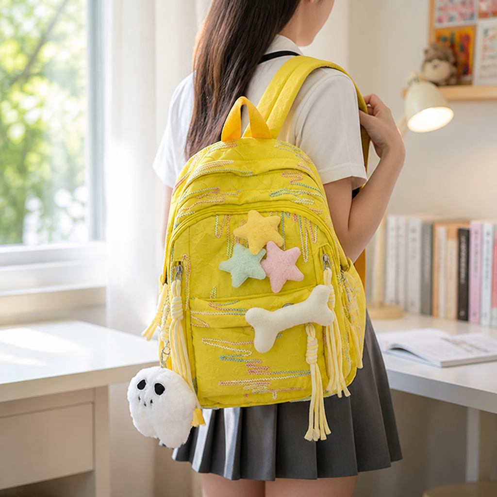 3D Character Adjustable Padded Kids Backpack (Multiple Compartments)