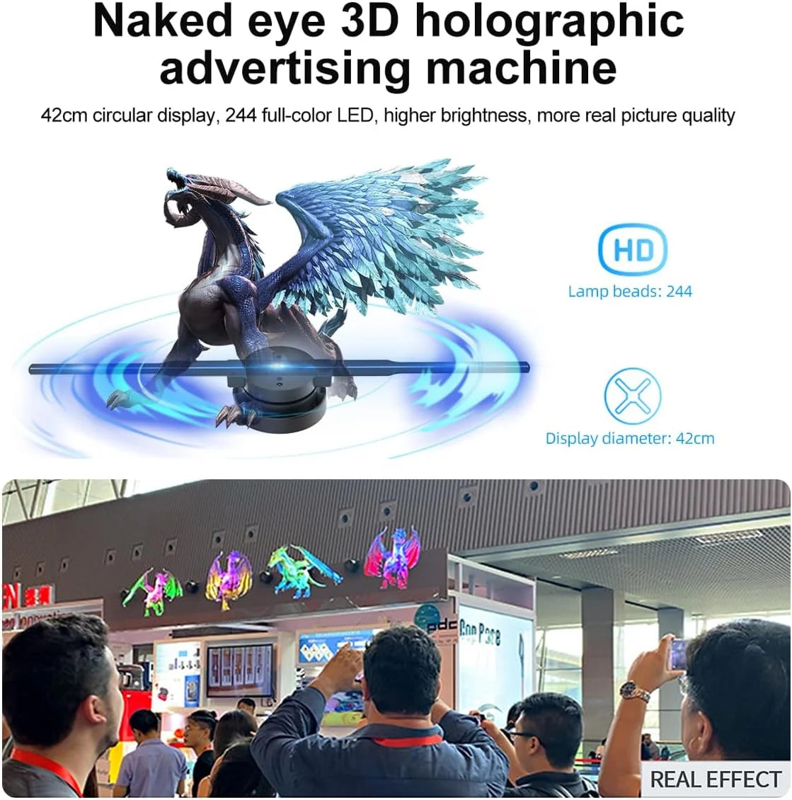 3D Hologram Projector Daylight Visible & Multi-Unit Sync