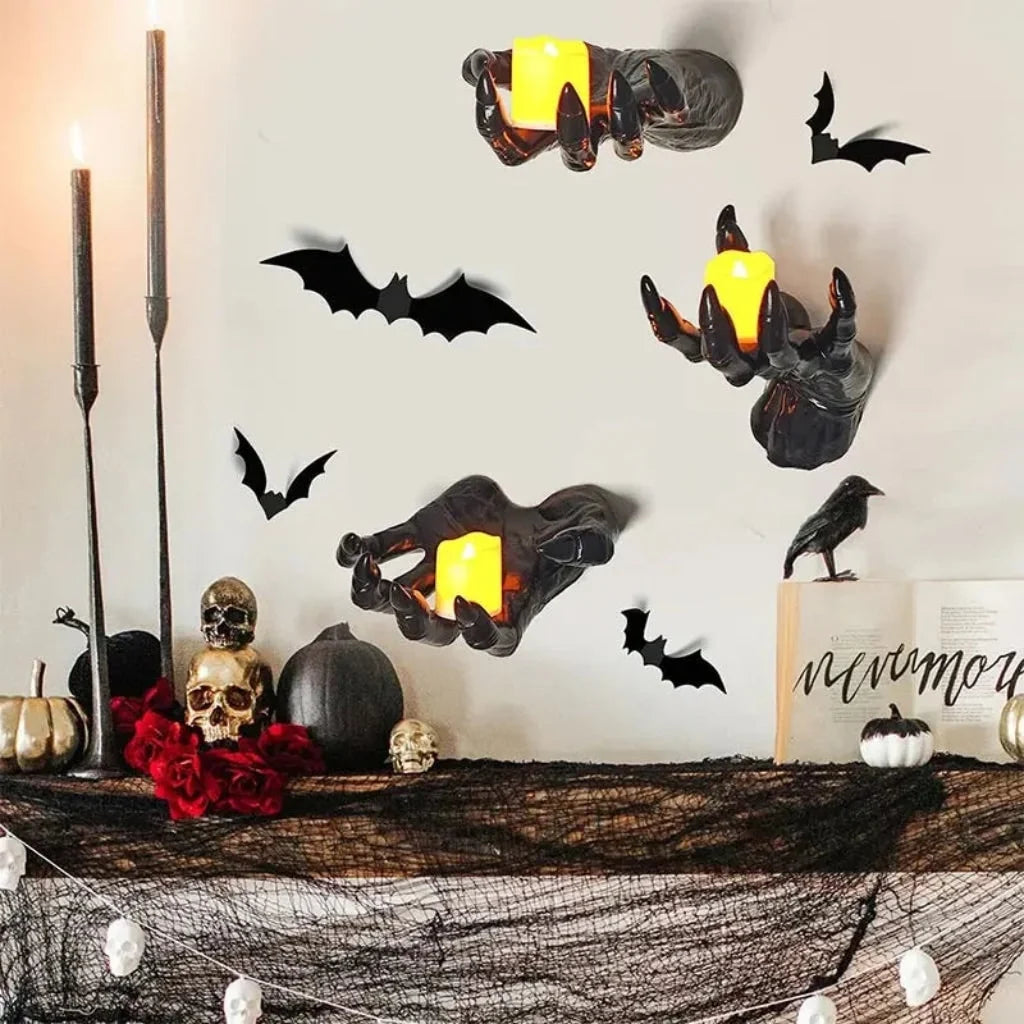 3D Wall Art Gothic Shadow-Casting Removable Adhesive