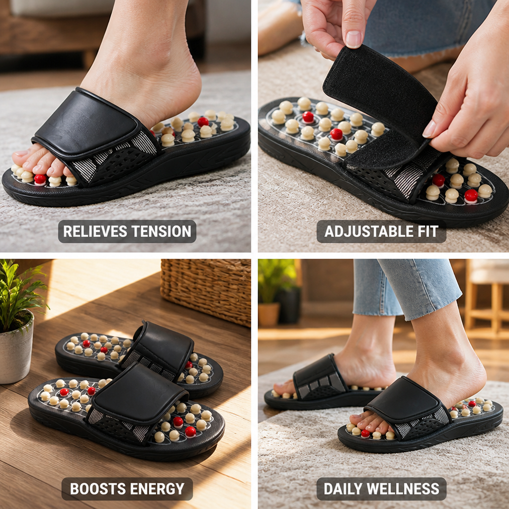 41-Point Reflexology Slippers (Adjustable Velcro)
