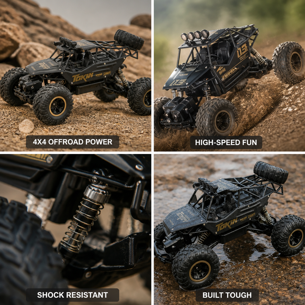 4x4 Shock-Resistant High-Speed RC Monster Truck