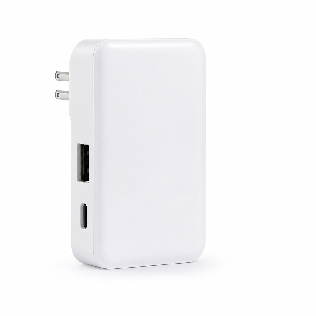 65W Fast-Charging Dual-Port USB Wall Charger (Type A + C)