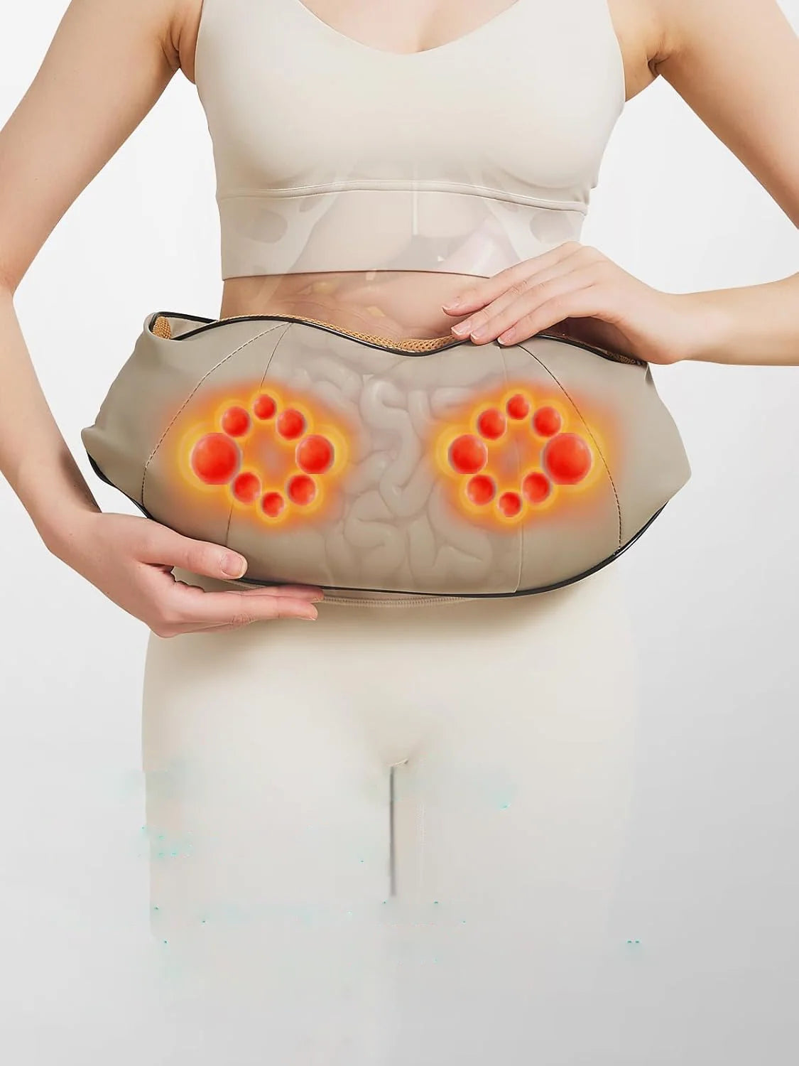 Abdominal Massager Dual Rotating Heads & Heat Rechargeable
