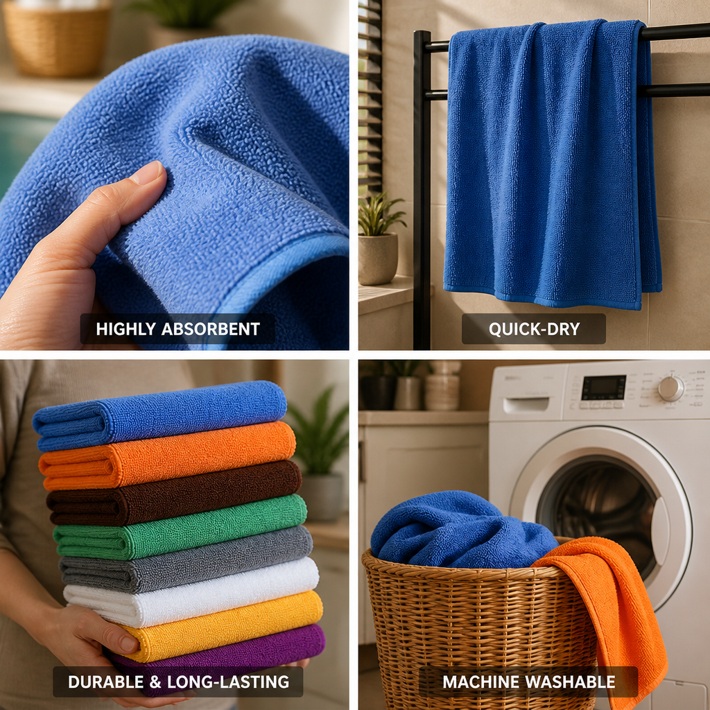 Absorbent & Quick-Dry Terry Bath Towel