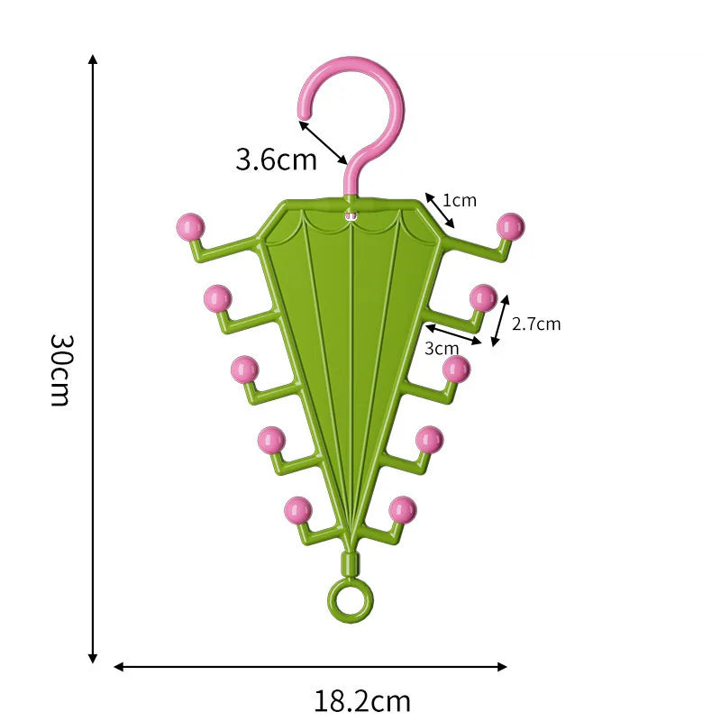 Accessory Hanger Rack Double-Sided Space-Saving Tangle-Free