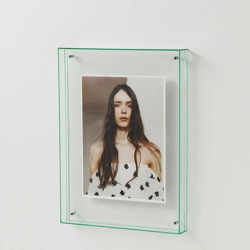 Acrylic Photo Frame Color-Glow Edges Floating Display Style