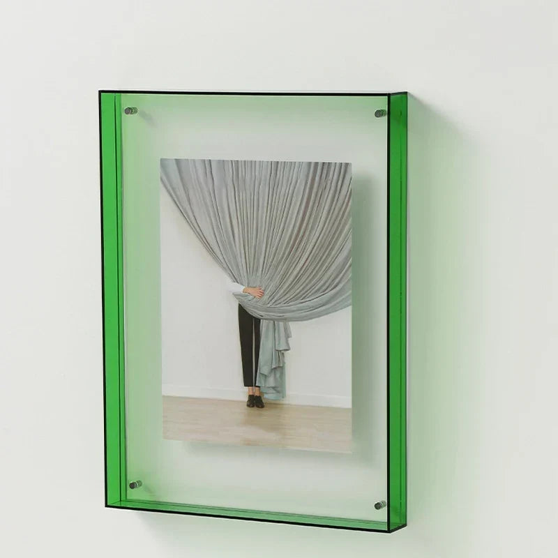 Acrylic Photo Frame Color-Glow Edges Floating Display Style