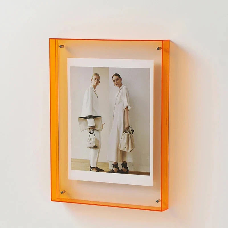 Acrylic Photo Frame Color-Glow Edges Floating Display Style