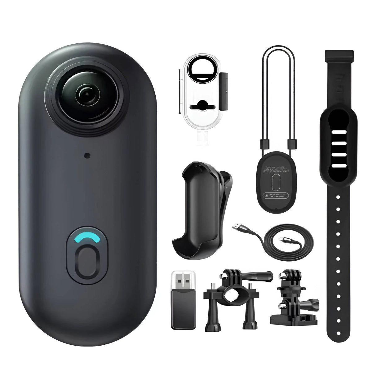 Action Camera 4K Waterproof Rotating Clip & Magnetic Mount