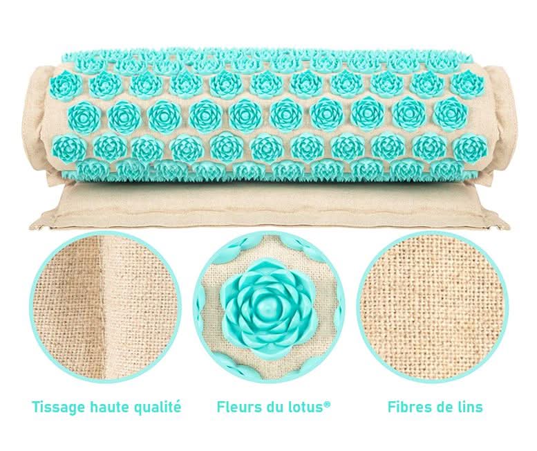 Acupressure Mat Set Cotton Surface Pillow & Carry Bag