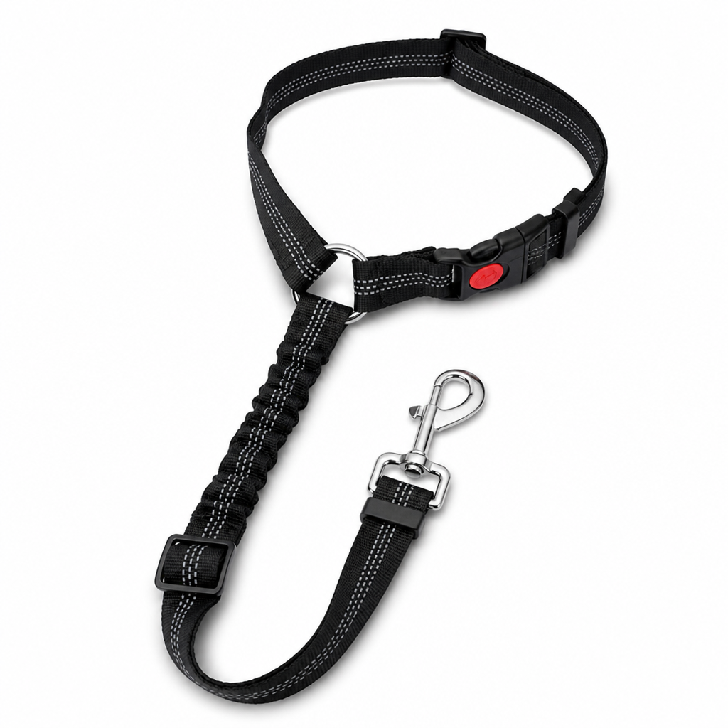 Adjustable & 360° Swivel Dog Car Seat Belt (Headrest Attachment)