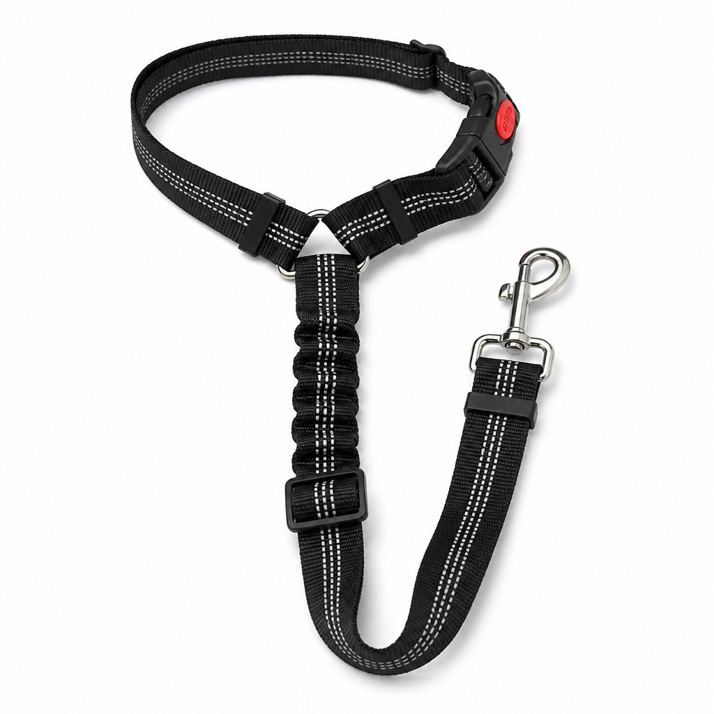 Adjustable & 360° Swivel Dog Car Seat Belt (Headrest Attachment)